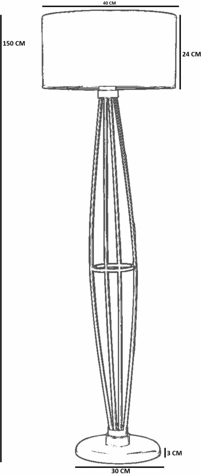 Llambë dyshemeje Opviq, 8935-6, ngjyrë gri