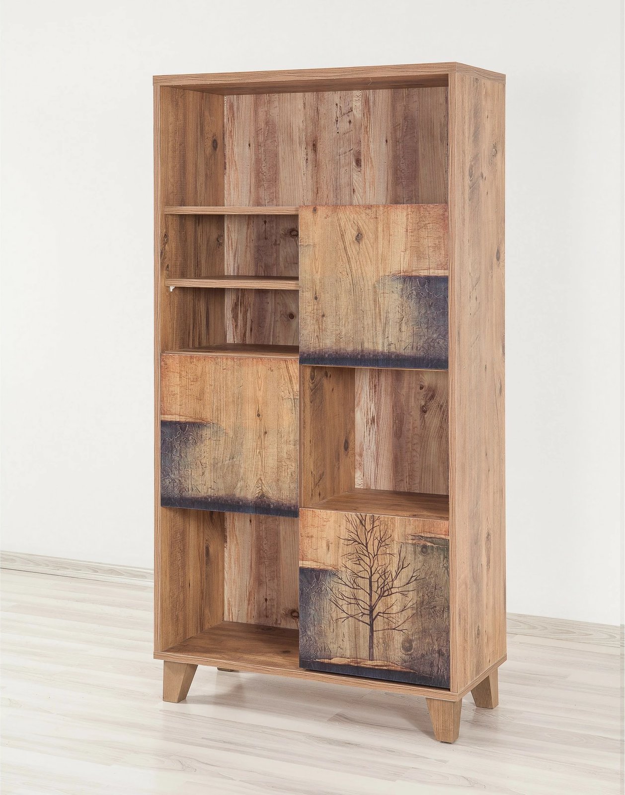 Raft librash Hanah Home, Marina Flora, ngjyrë pishë Atlantike, 80x155x36cm