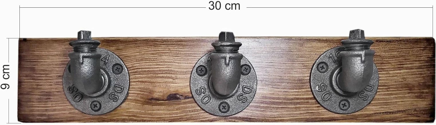 Varëse muri industriale, dru bredhi, ngjyrë arre dhe e zezë, Boruraf038