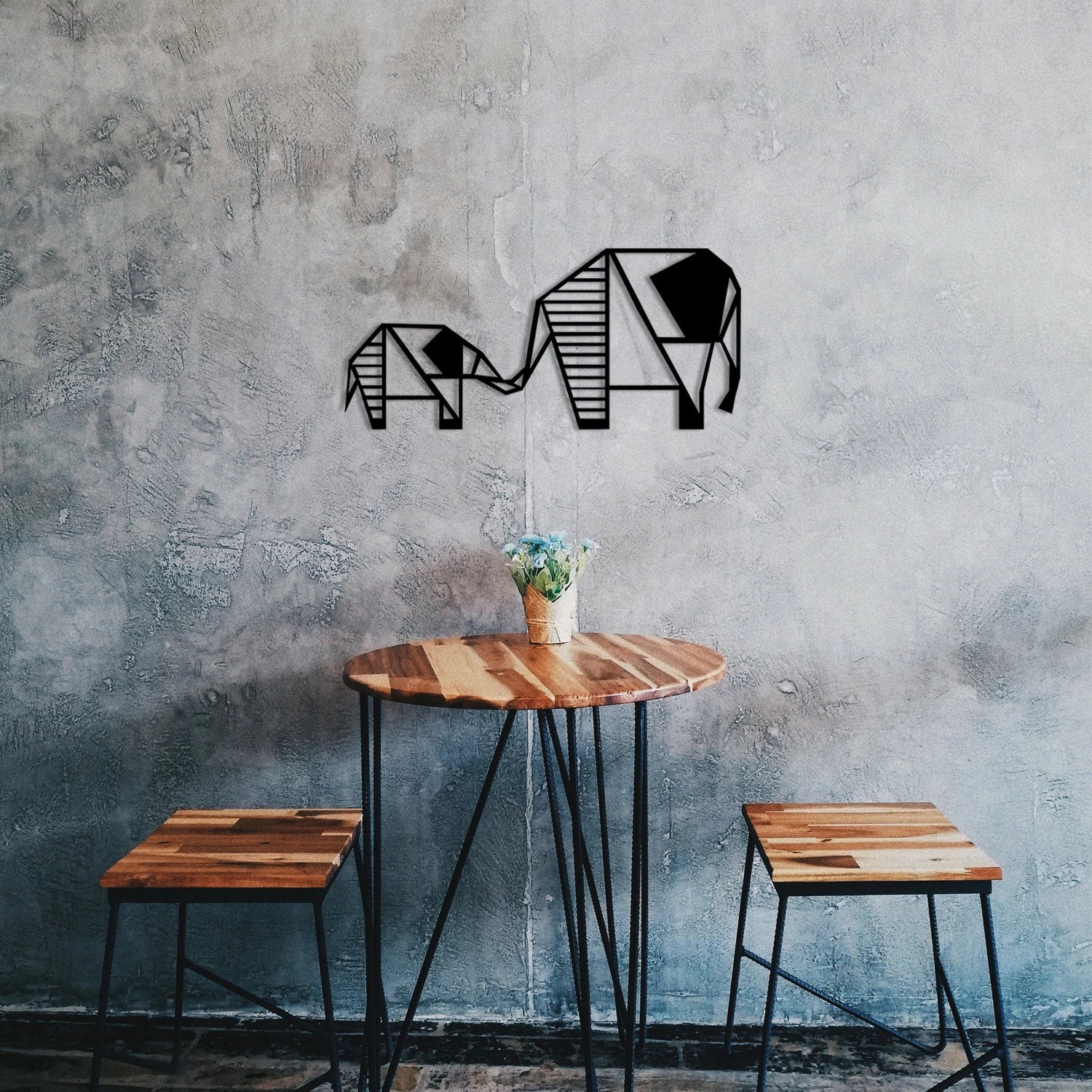 Aksesor dekorativ metalik për mur, Wallity, dekor murale metalike