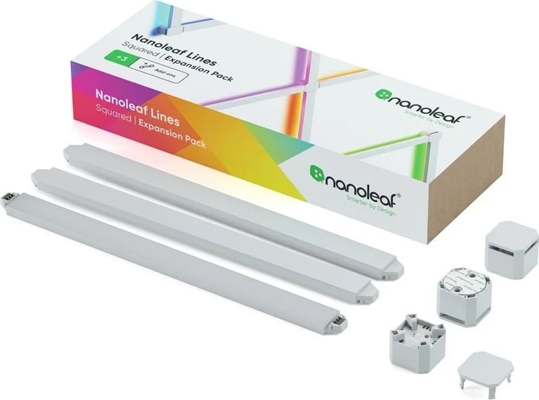 Set zgjerimi Nanoleaf Lines, 3 copë, Bardhë