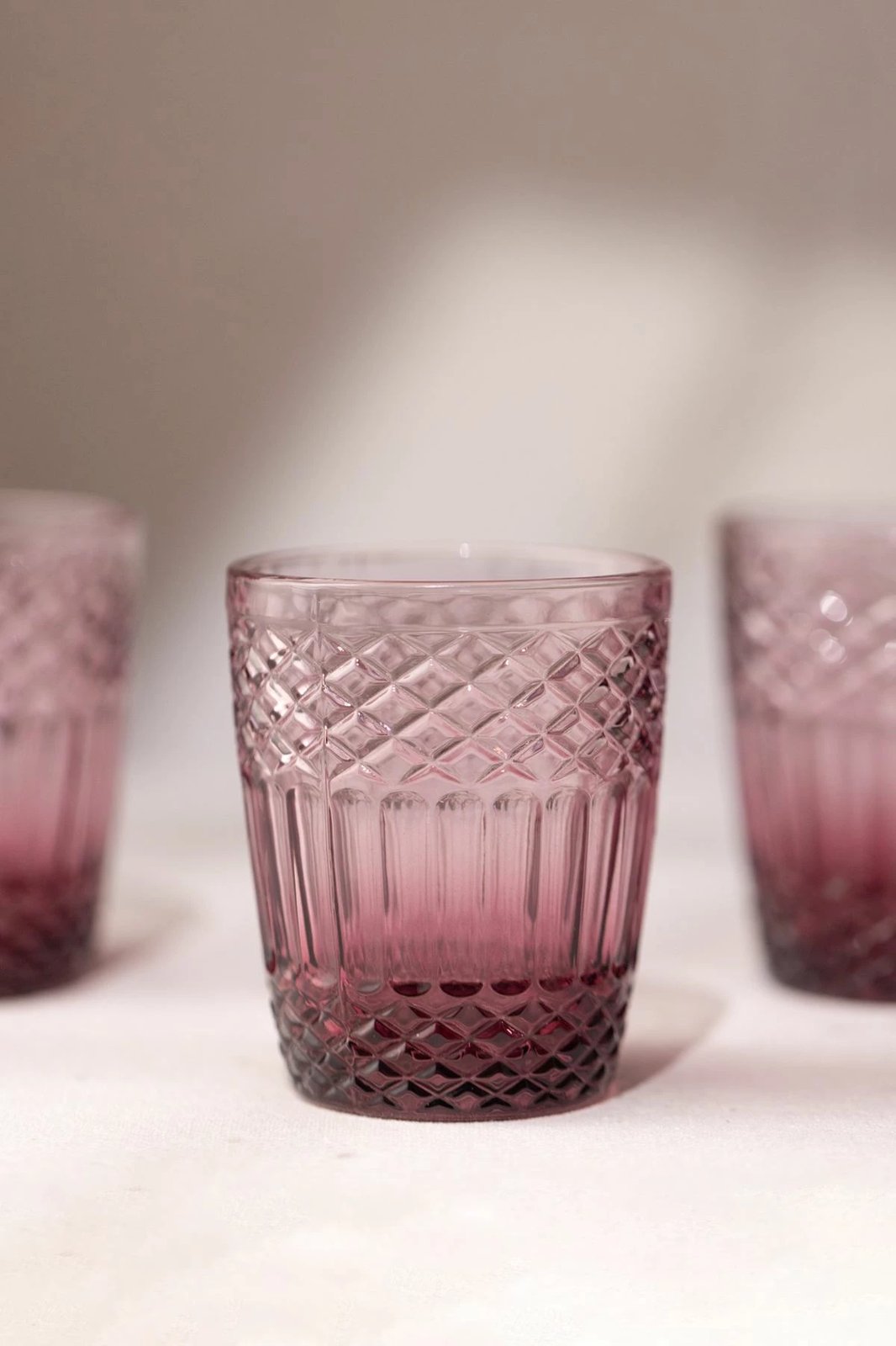 Set gotash prej qelqi (4 copë), Hermia Concept, Vega 300, burgundy