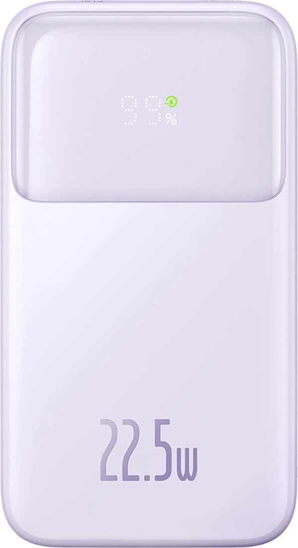 Powerbank Baseus Comet Series PPMD020005, 10000mAh, 22.5W, me ekran, vjollcë + kabllo USB-A/USB-C