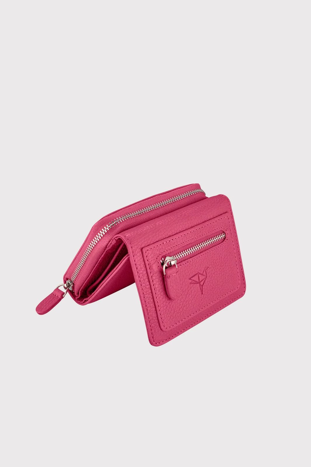 Portofol për gra, lëkurë natyrale, ngjyrë fuchsia, Zoozie Bags, Moon