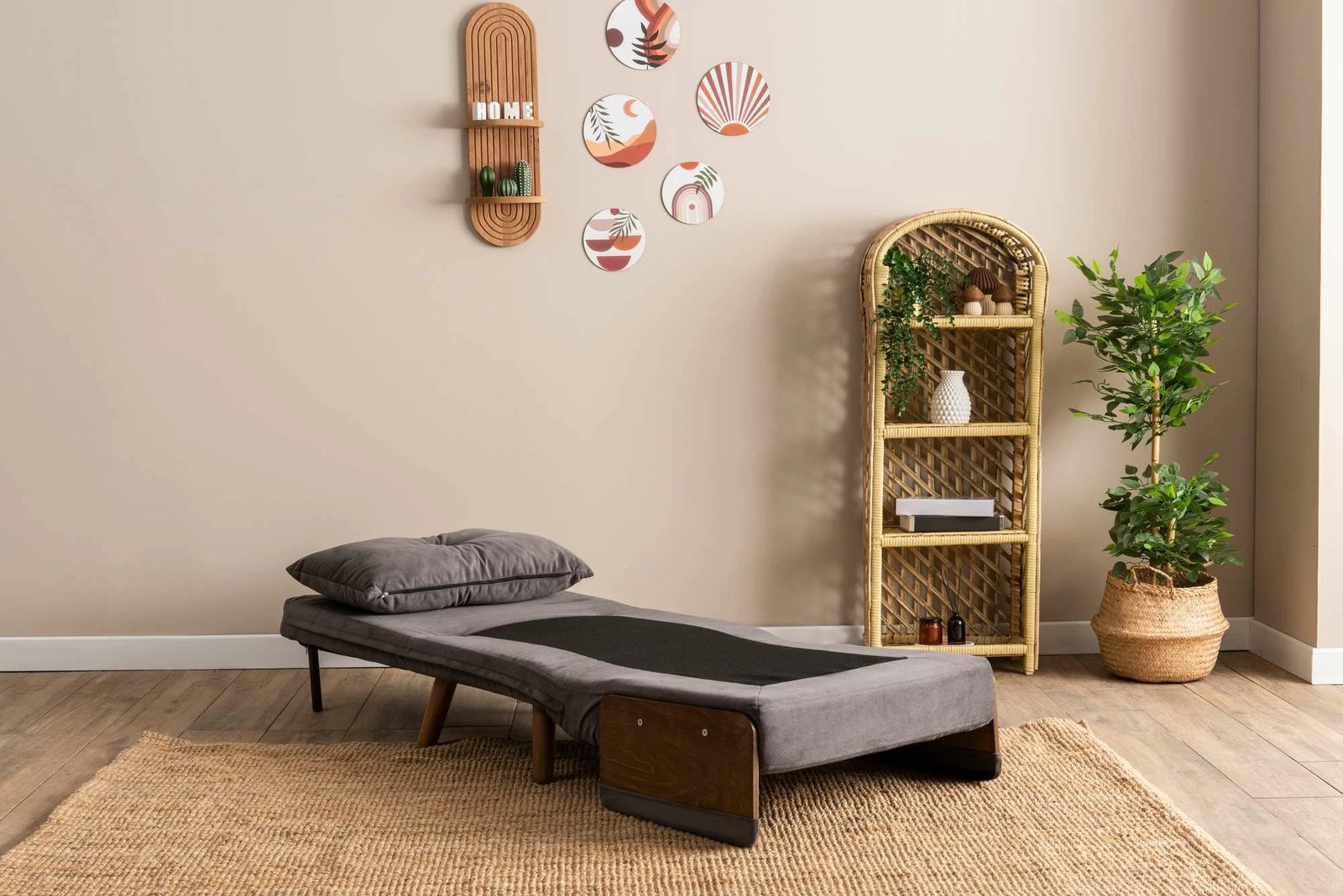 Krevat-karrige një vendës, Atelier del Sofa, Cosmo Single, ngjyrë gri
