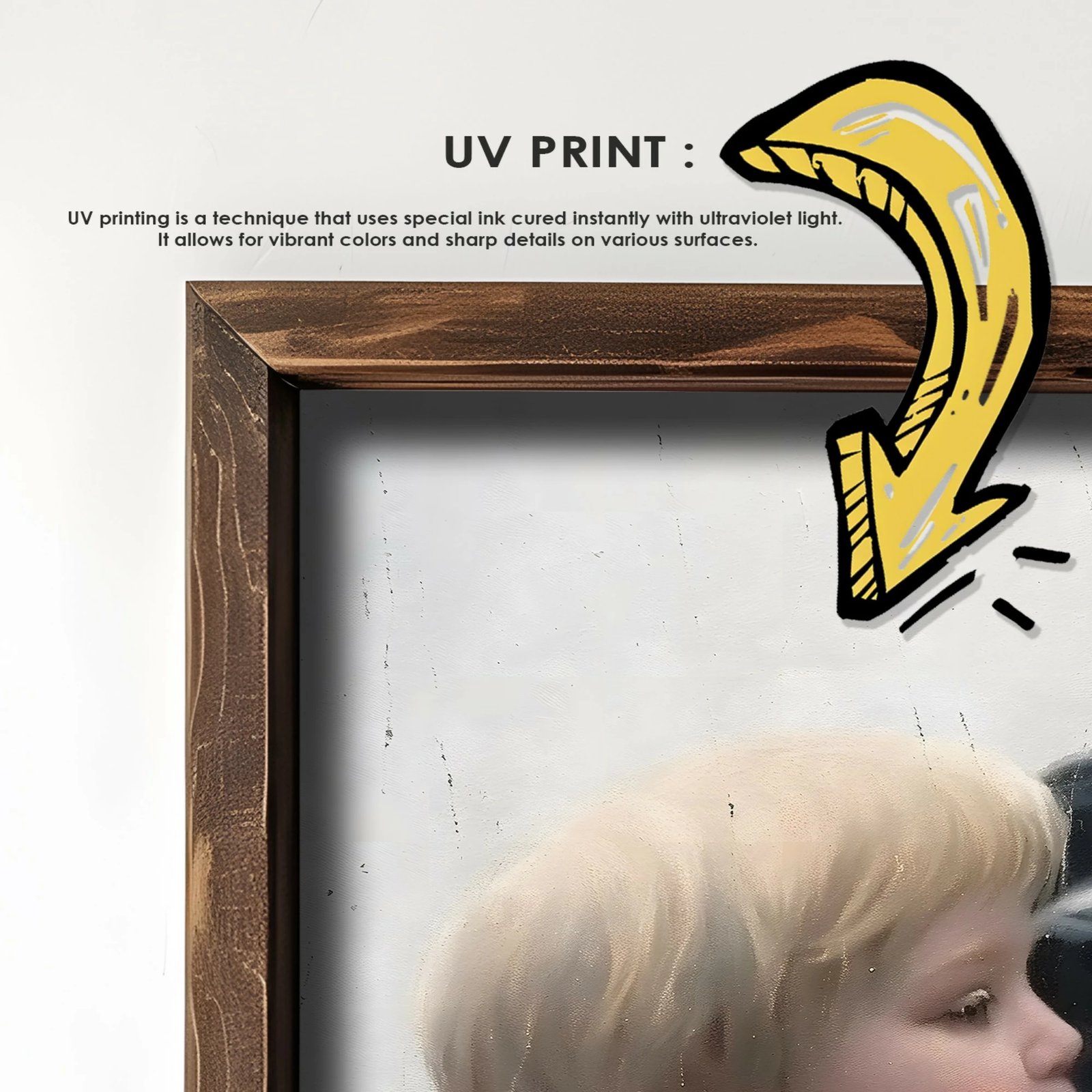 Pikturë dekorative me kornizë MDF, shumëngjyrëshe, Wallity, GE225-L, 35x47x3.5 cm