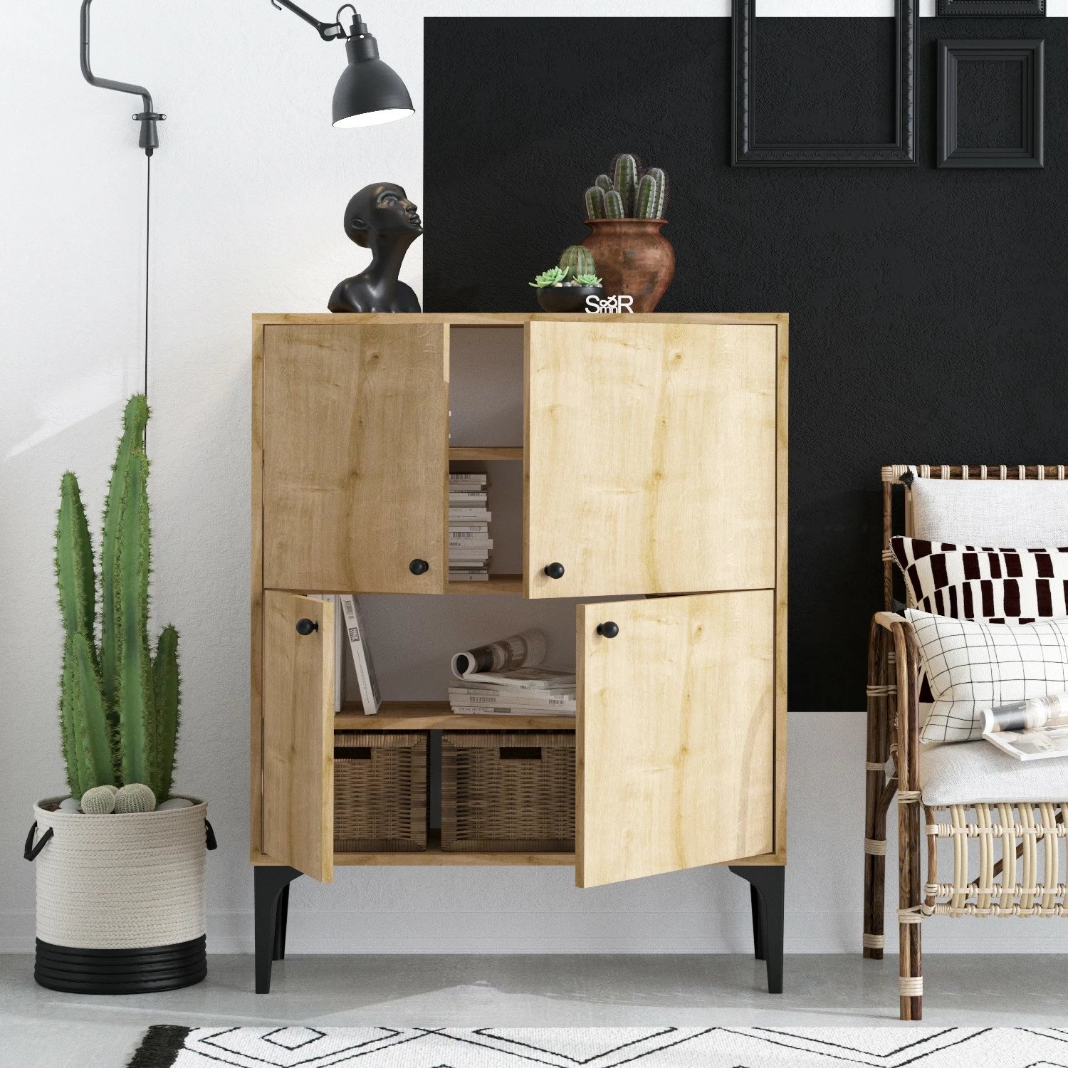 Konsol Capella, ngjyrë lisi safir