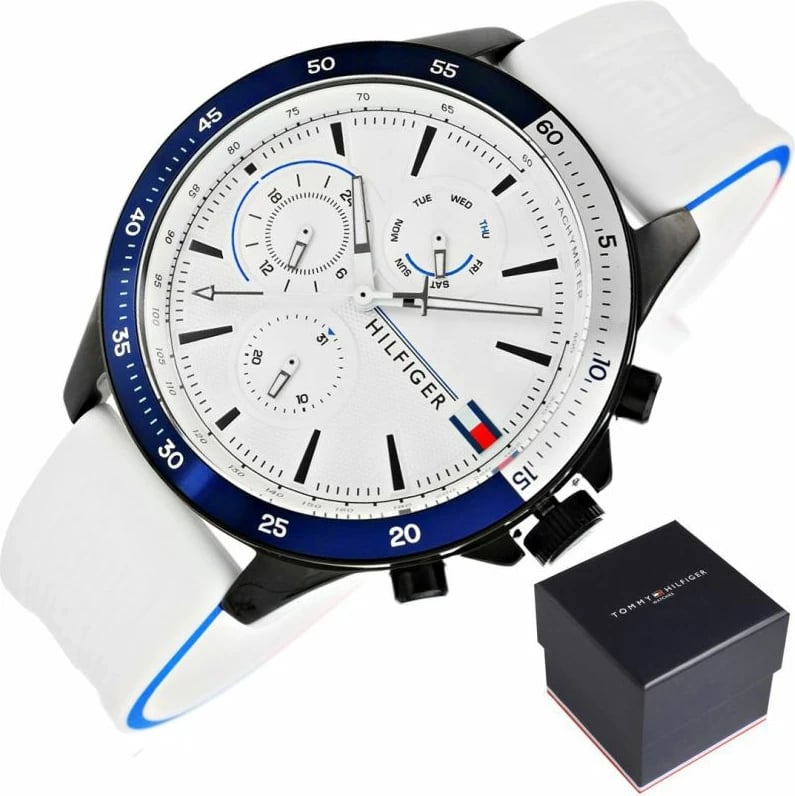 Orë dore meshkuj Tommy Hilfiger 1791723, e bardhë
