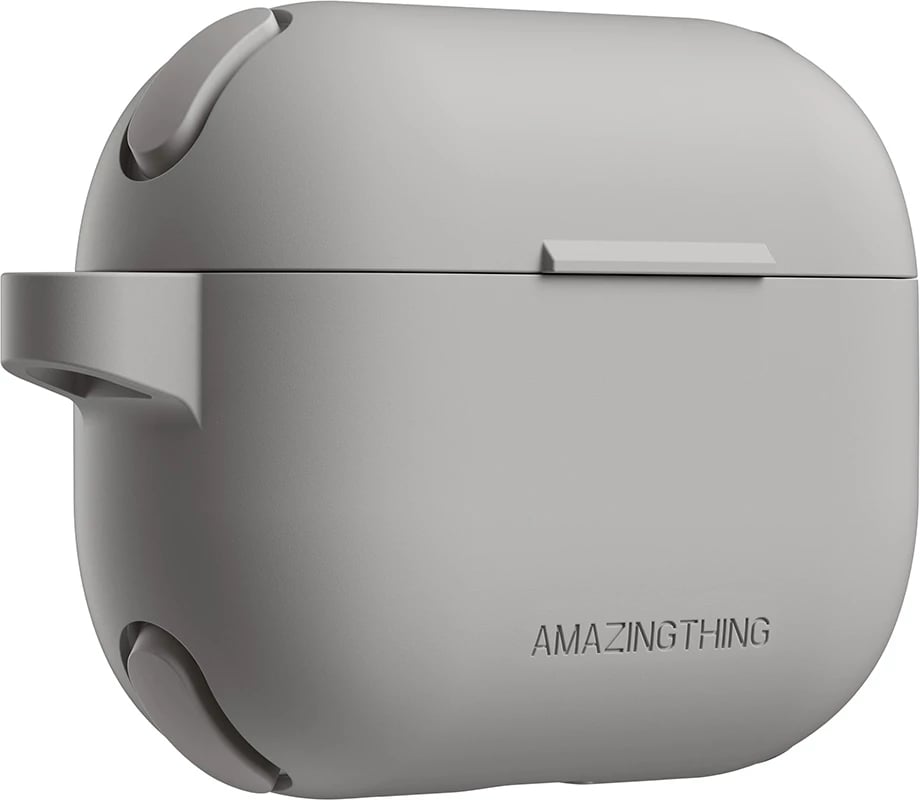 Mbështjellës AmazingThing Omni Case për AirPods Pro 2, silikon, gri