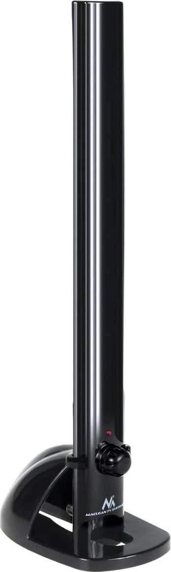 Antenë TV e brendshme, Maclean MCTV-930, DVB-T/T2 H.265 HEVC, përforcues 28 dB, filtër LTE, FM/UHF/VHF, e zezë, me kabllo koaksial me prizë F