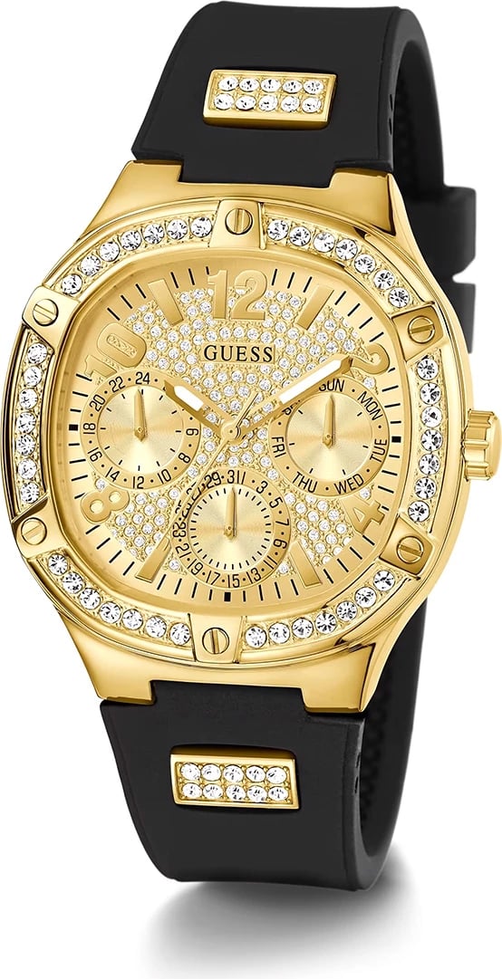 Orë dore GUESS GW0619L2, e zezë dhe e artë