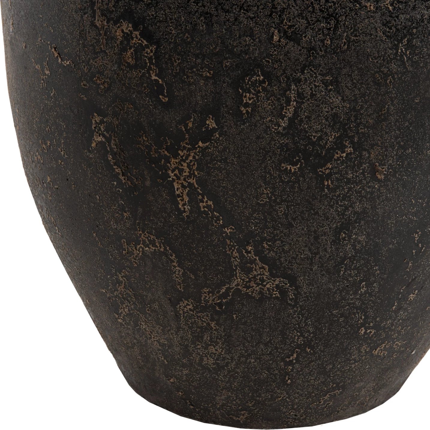 Vazo dekorative për dysheme SPARTA FH7928 terrakota, ngjyrë e zezë, Φ44x49H cm