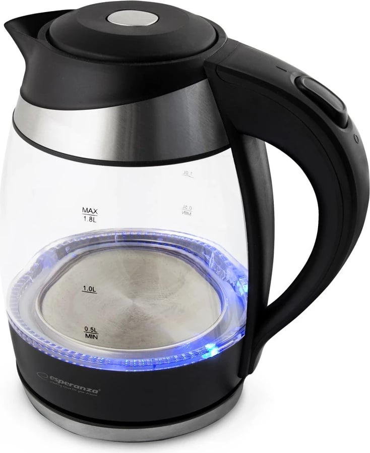 Vluese uji Esperanza EKK009, 1.8L, 2200W, e zezë / transparente 