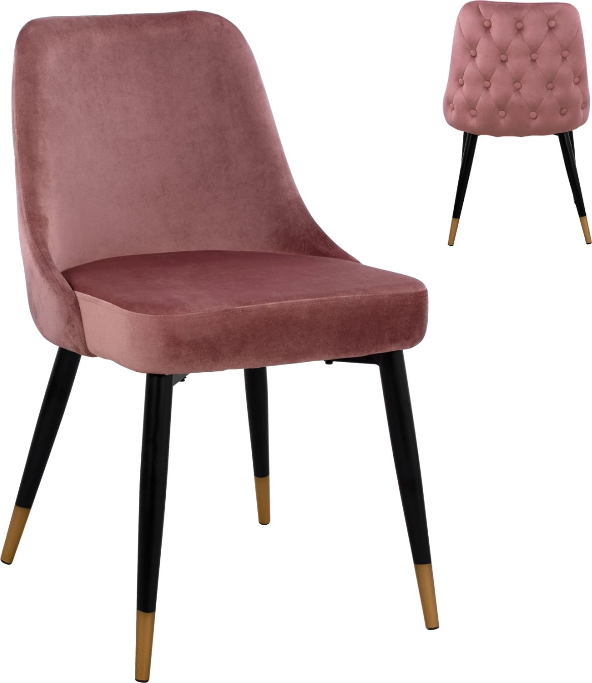 Karrige Serentiy FH8527.02, kadife, ngjyrë molle të kalbur me kornizë metalike, 51x58x83cm, set prej 2 copë