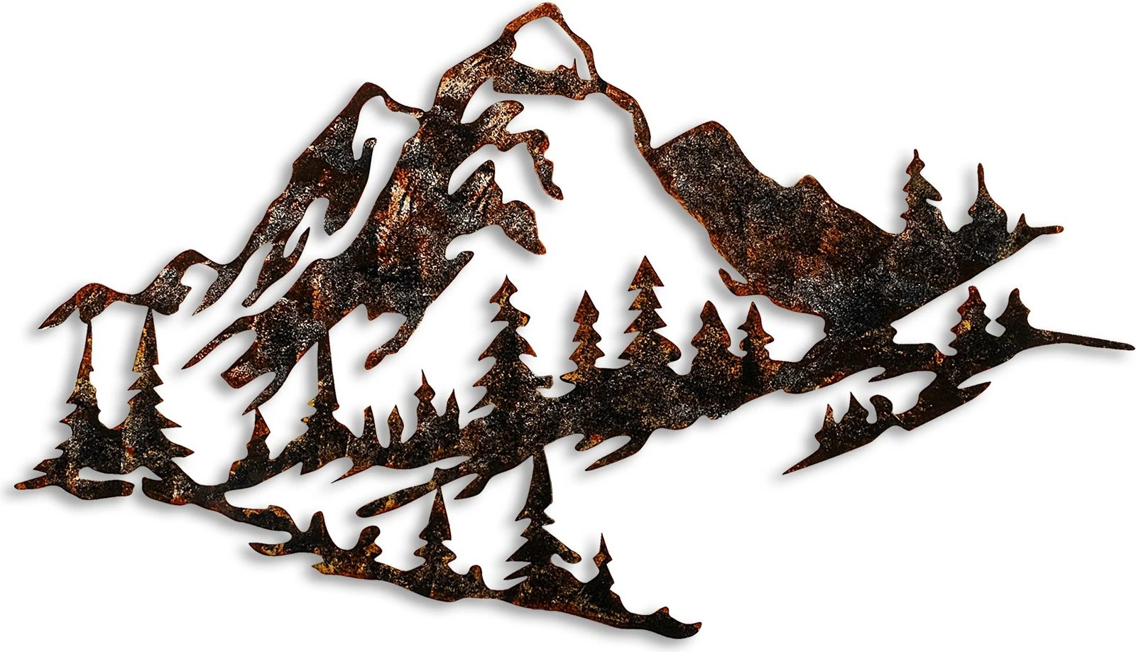 Aksesor dekorativ metalik për mur, peizazh mali, Wallity - 2