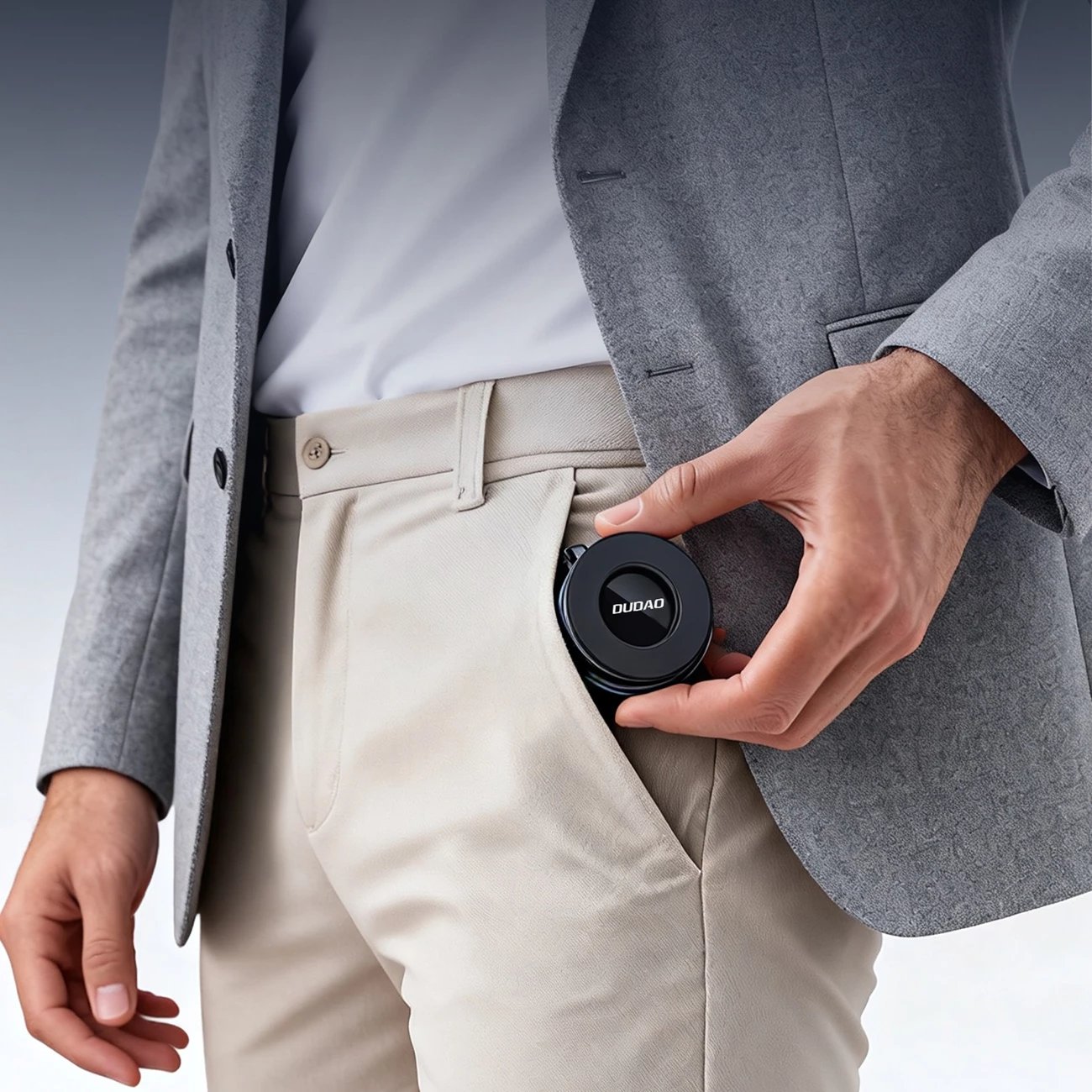 Mbajtës telefoni për veturë Dudao F24PRO, magnetik MagSafe, gotë thithëse për xham/tablolinë, i rregullueshëm 360°, i zi