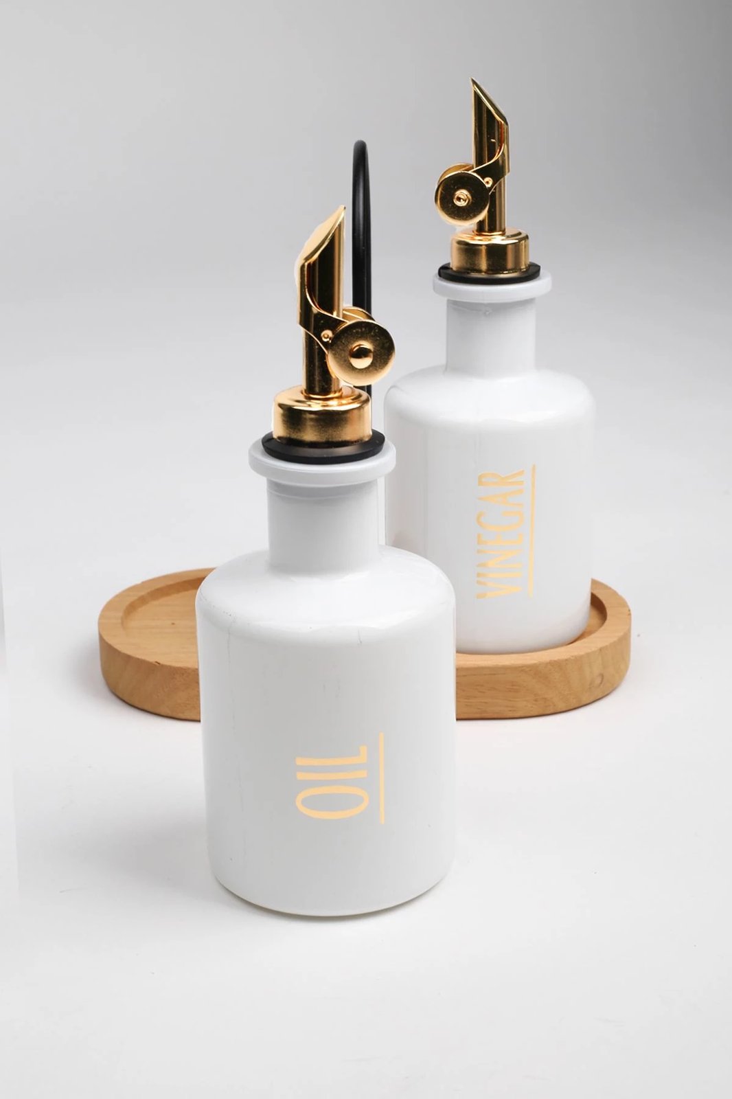 Set shpërndarës vaji dhe uthulle, 2 copë, Hermia Concept, Marbella Bambu - e bardhë