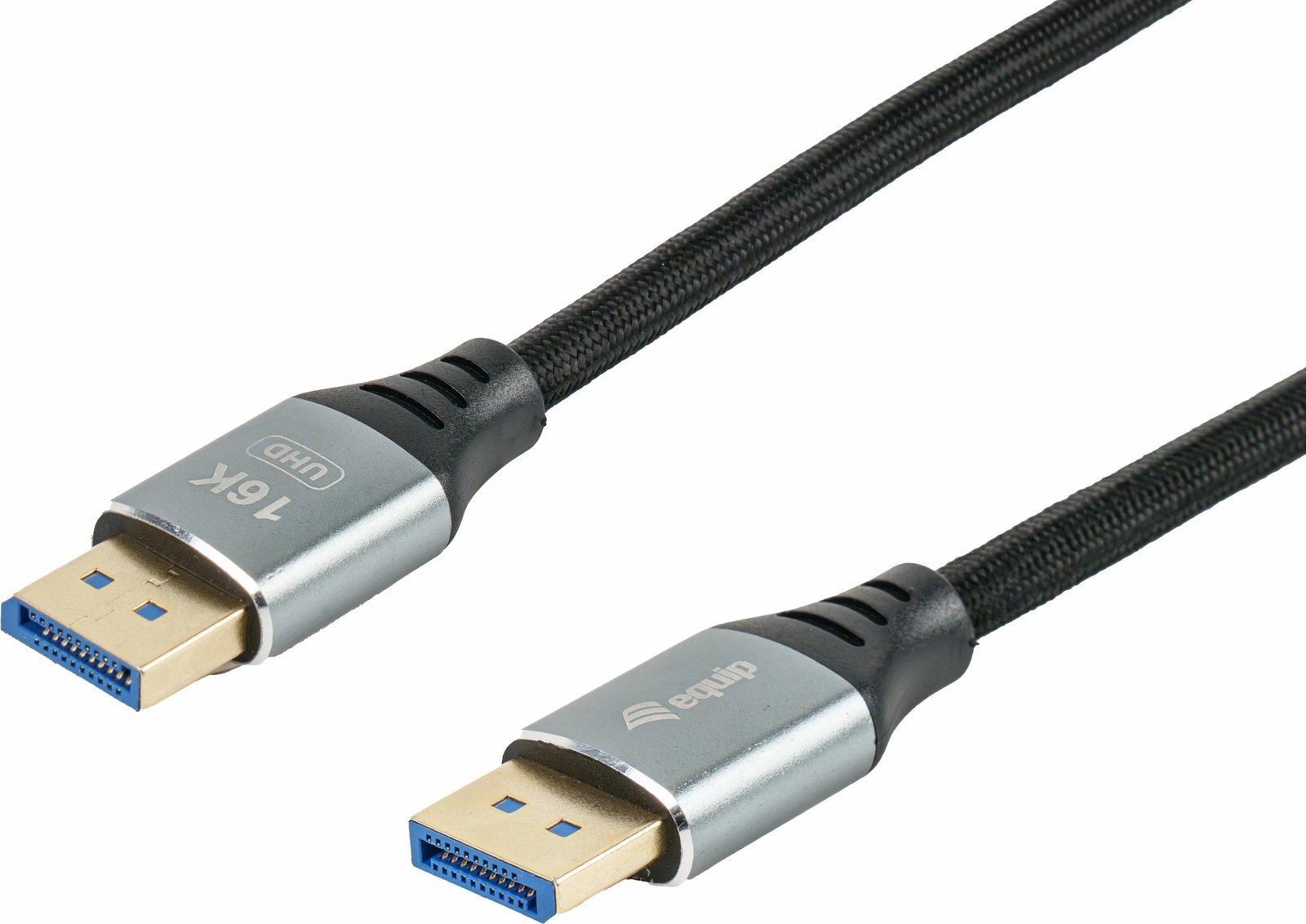 Kabllo DisplayPort 2.1 Premium Equip, 1.0m, 16K/60Hz, 54Gbps, e zezë