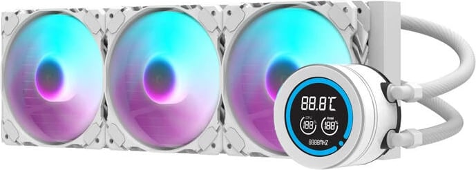 Ftohës me ujë për kompjuter Darkflash DN-D360, 360mm, ARGB, me ekran LCD, i bardhë Ftohës me ujë për kompjuter Darkflash DN-D360, 360mm, ARGB, me ekran LCD, i bardhë