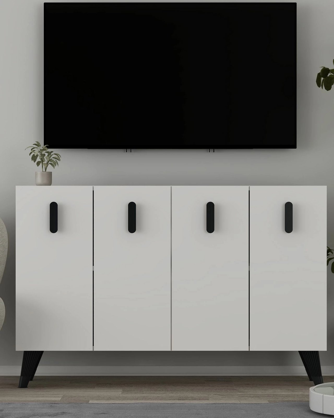 Konsol Skye Decor, e bardhë, 8180KM-64