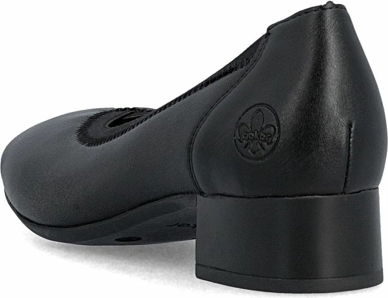 Këpucë lëkure për femra Rieker, të zeza