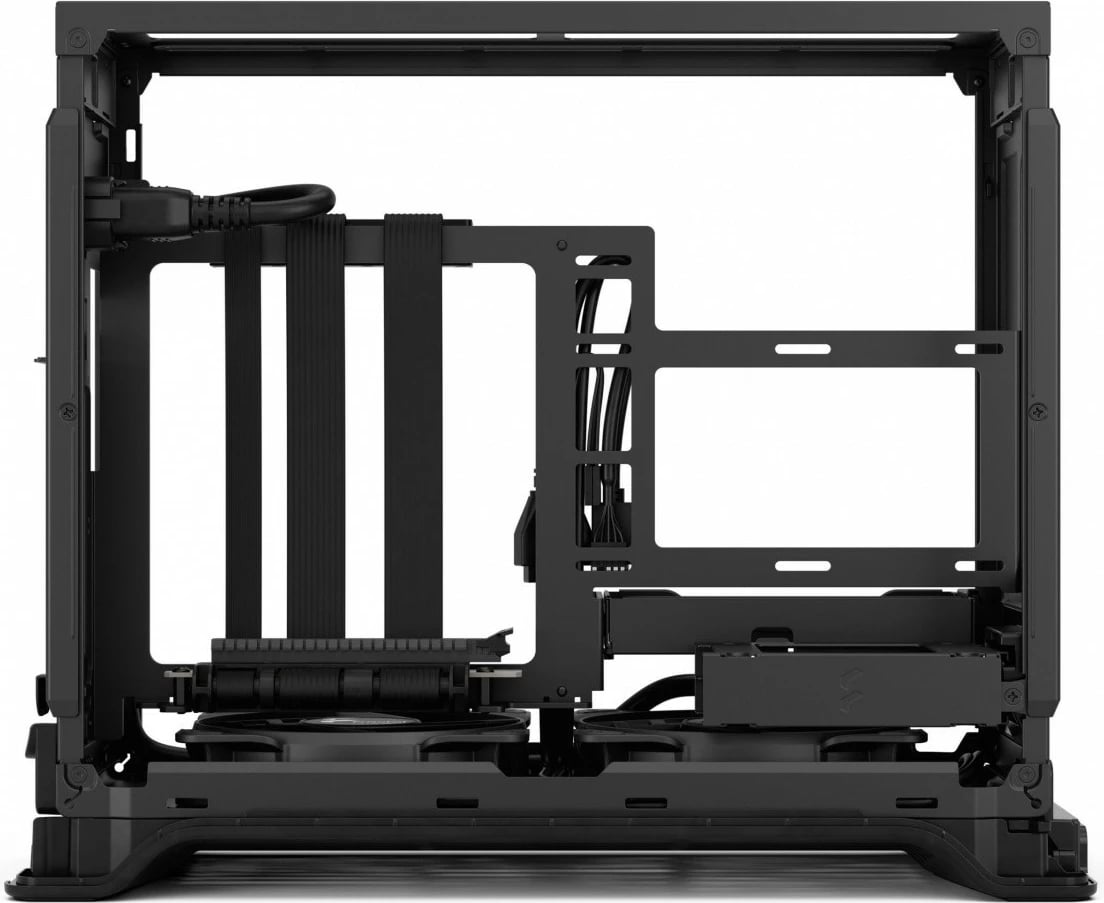 Kasë Fractal Design Era 2, Small Form Factor, ITX, Charcoal, panel druri