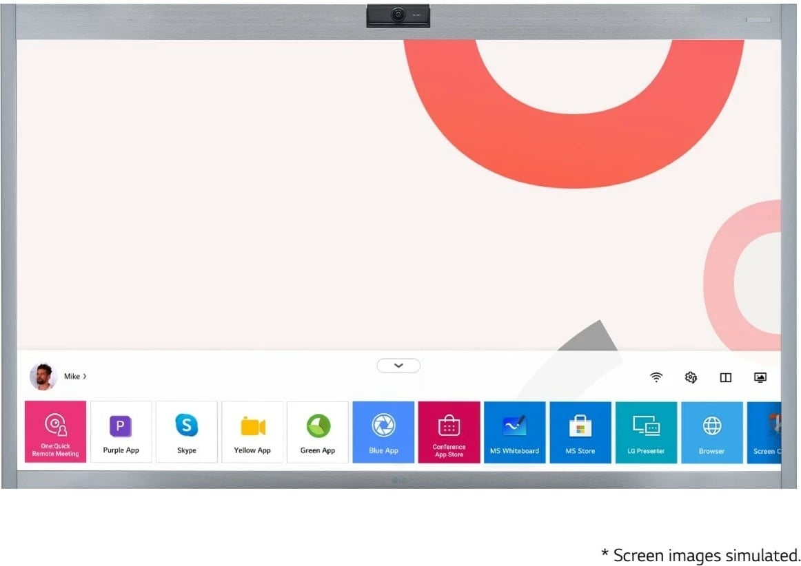 Ekran interaktiv LG One:Quick Works 55CT5WJ-B, 55 inç, 4K, Touchscreen, Silver