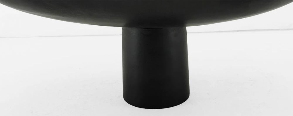 Tabaka dekorative Dune, alumini i zi, 46x25x18cm