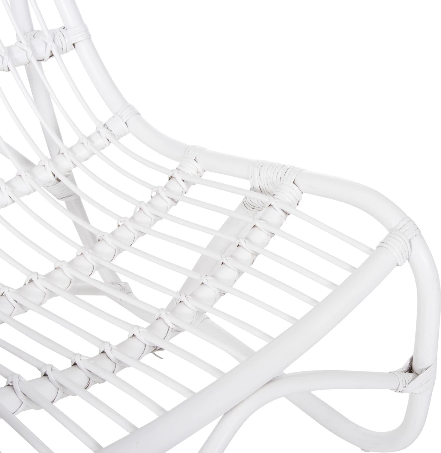 Karrige e jashtme GRINN FH9815.03, shkopinj ratan, ngjyrë e bardhë, 56.5x73.5x79.5H cm