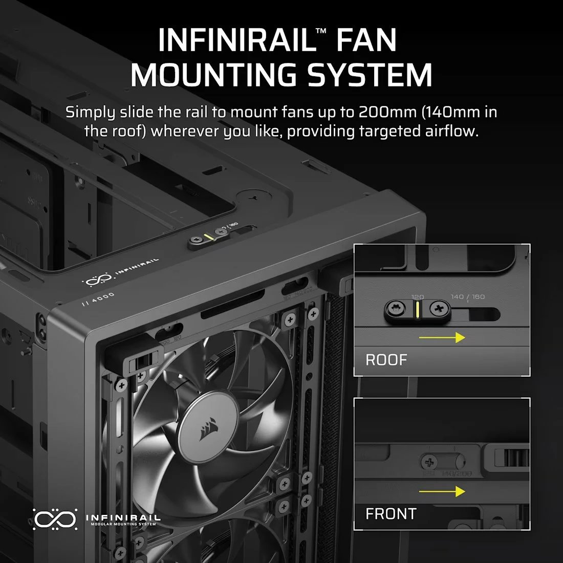 Kasë Corsair FRAME 4000D RS, Midi Tower, ATX, e zezë