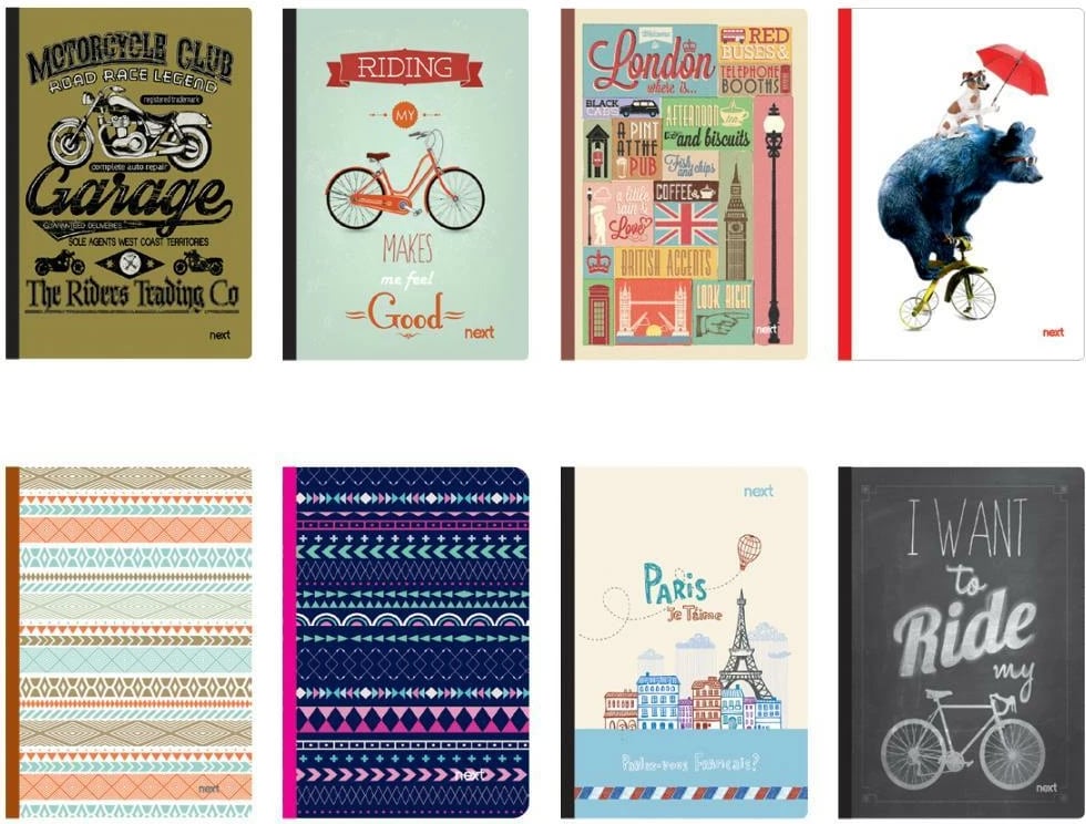 Fletore fleksibile Next 360°, 21x29cm, 3 tema