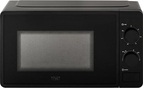 Furre me mikrovalë, Adler, AD 6206, 20 L, 700 W, 6 nivele, defrost, e zezë