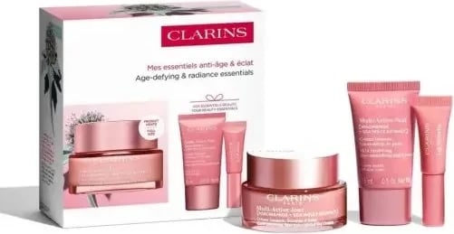 Set kremë fytyre uniseks Clarins Multi-Active për të gjitha llojet e lëkurës, 3 copë