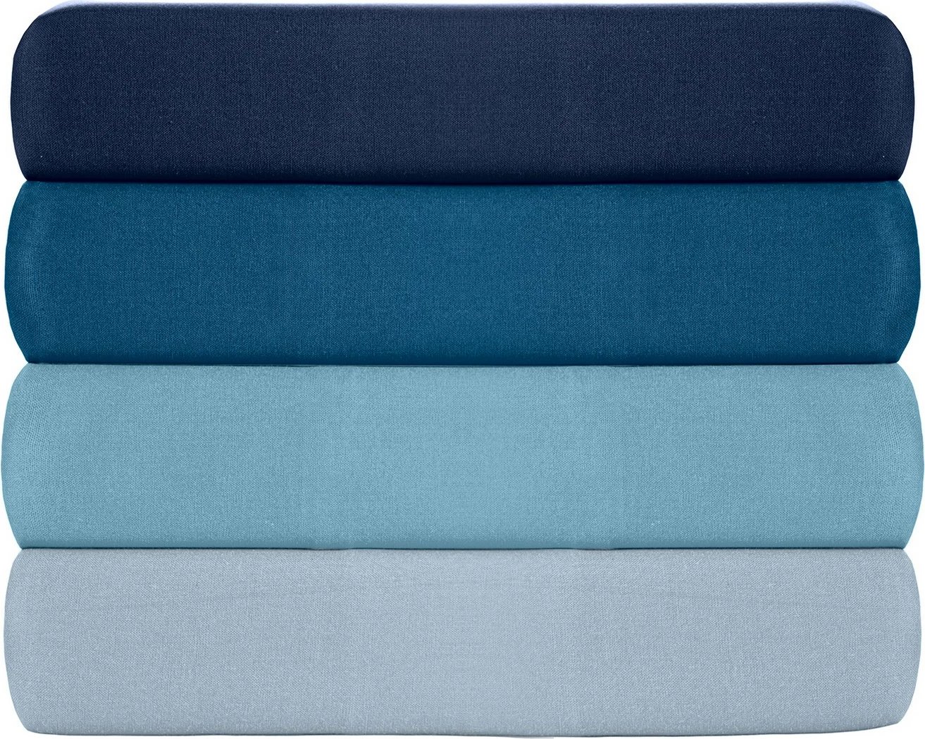 Çarçaf i vetëm fitted, ranforce, ngjyrë petrol blue, L'essentiel