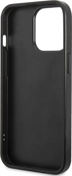 Mbështjellës Guess GUHCP13XPS4DGPK për iPhone 13 Pro Max 6.7", i fortë, Strass Metal Logo, i zi