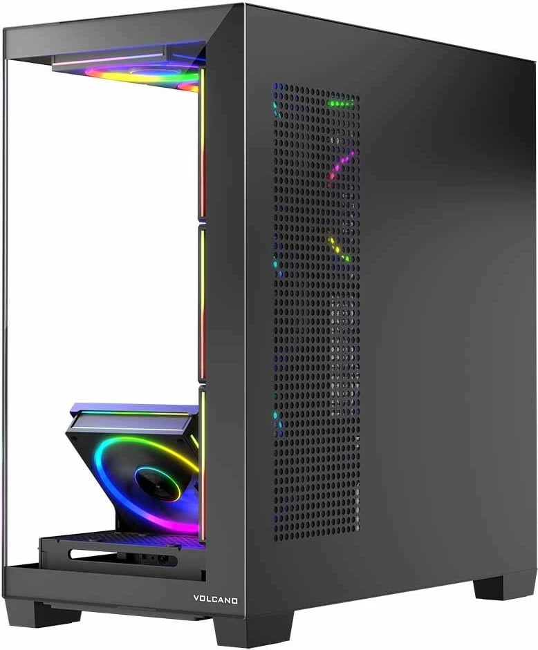 Kasë MODECOM STELLAR 8F ARGB, Midi Tower, e zezë Kasë MODECOM STELLAR 8F ARGB, Midi Tower, e zezë