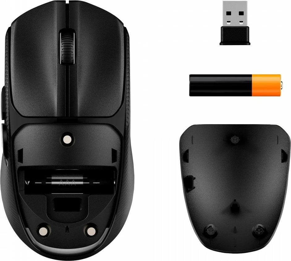 Maus wireless HyperX Pulsefire Fuse A1KY6AA 12000 DPI 6 butona Bluetooth/USB RGB e zezë