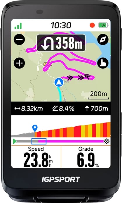 Kompjuter biçiklete iGPSPORT BiNavi, 3.5" touch, 32 GB, i zi