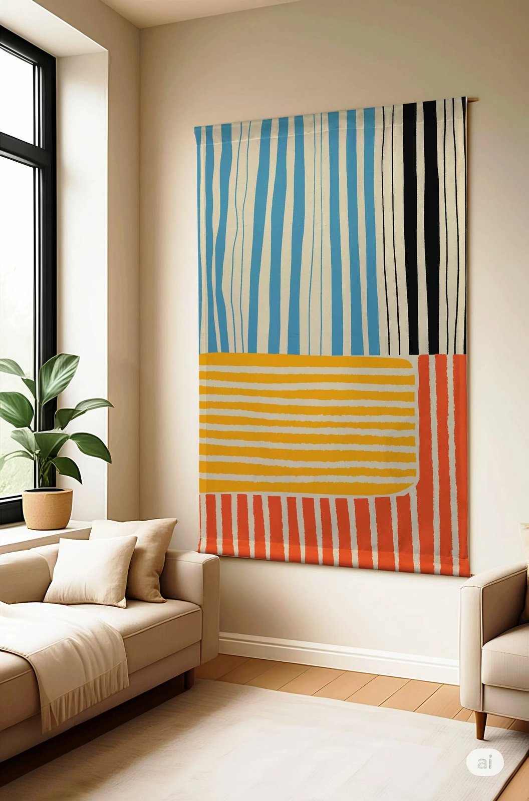 Pikturë dekorative prej poliestëri, Wallity Polybaby 14, shumëngjyrëshe, 100x140cm