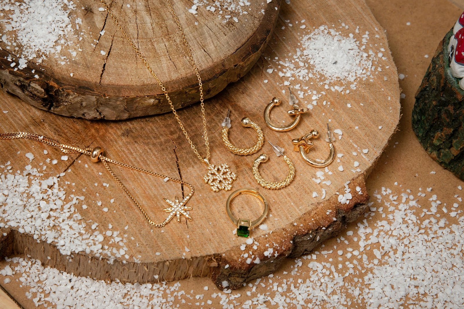 Kalendar advenit Elika Silver, përzierje charms, ngjyrë ari, set