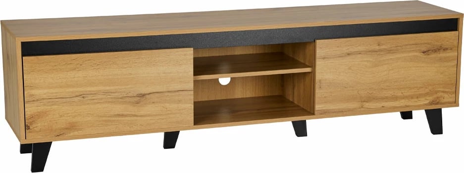 Komodë TV Arabica, ngjyrë sonoma dhe e zezë, 170x38x49 cm