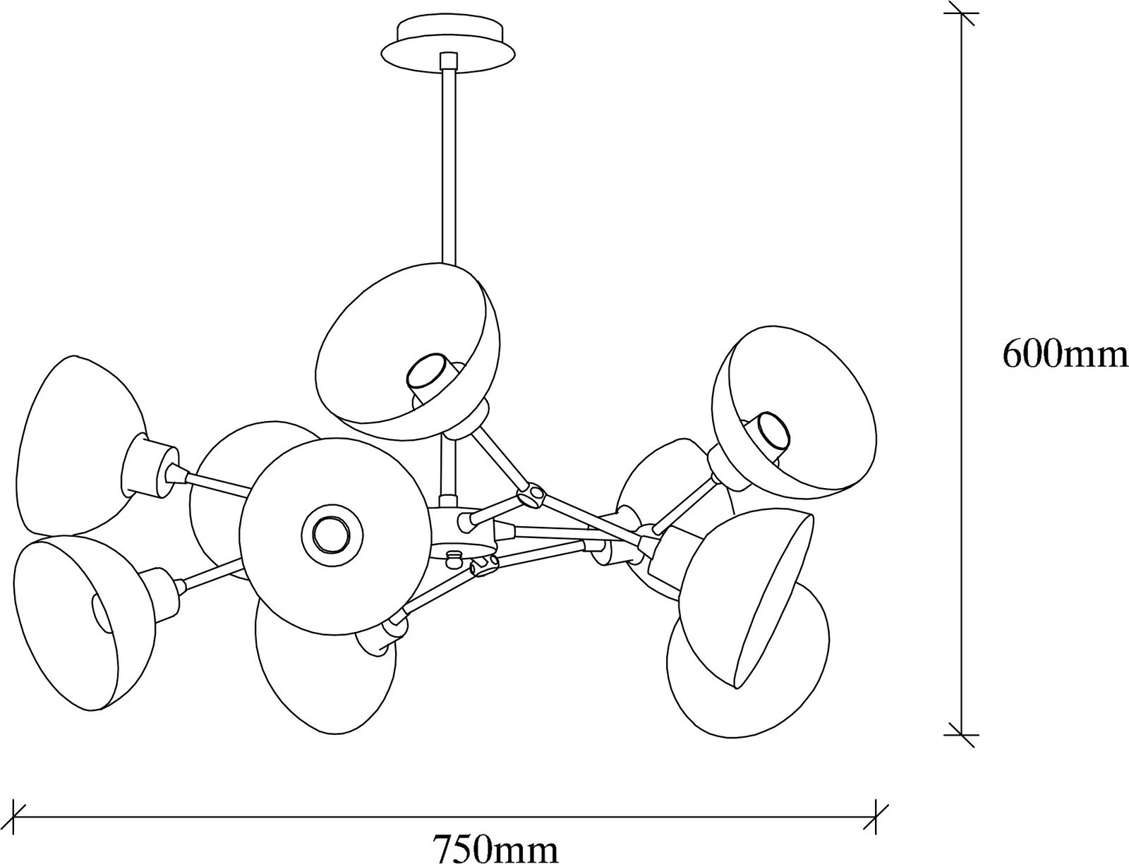 Llambë tavani Opviq Dram - 1092, ngjyrë vintage