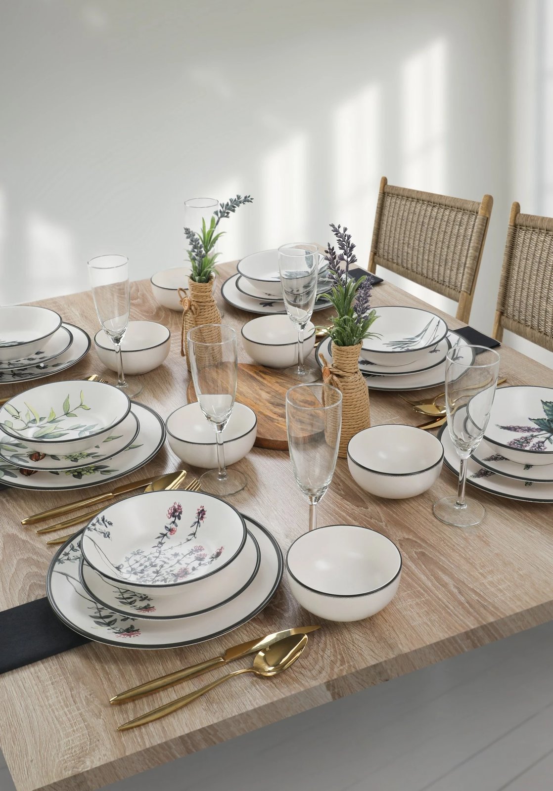 Set enësh darke prej qeramike, 24 copë, Hermia Concept, TY140524F022A29DM00MAET600