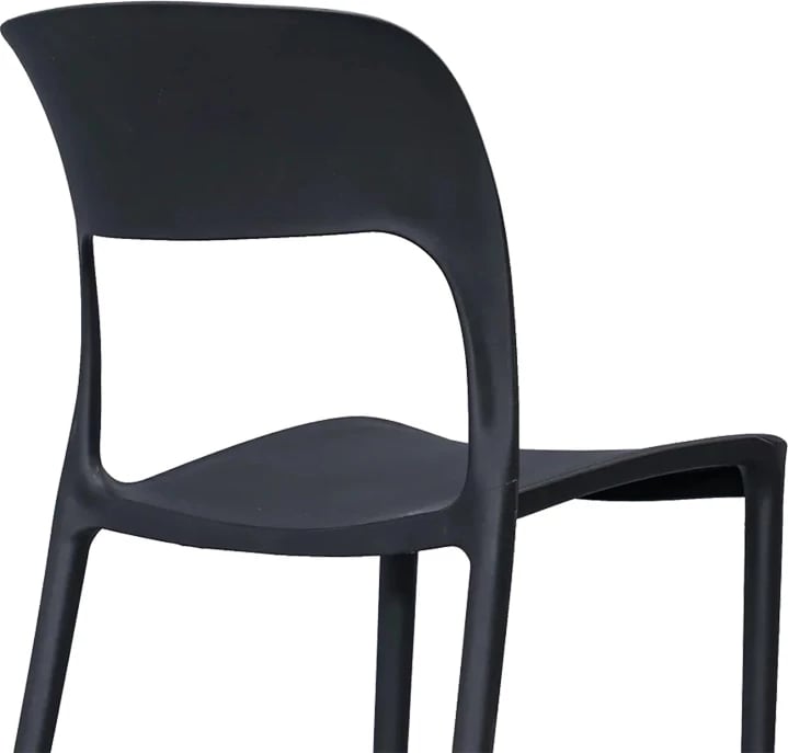 Karrige Zanna e grumbullueshme, polipropilen, ngjyrë e zezë, 44x45x80cm