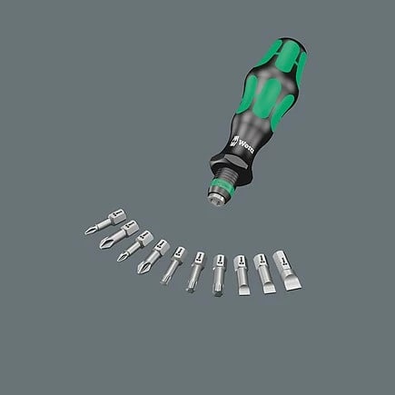 Set kaçavidash Wera 05057114001, 32 copa, 1/4", me mbajtës bitash dhe kuti tekstili