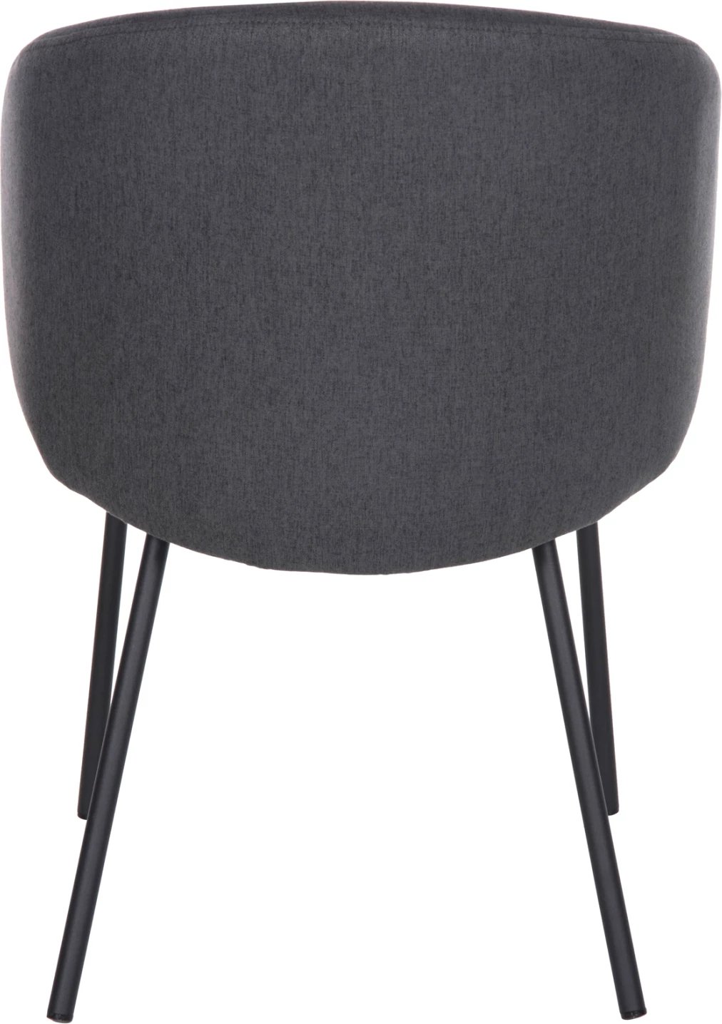 Karrige ngrënieje ISIAH FH9615.01, pëlhurë gri, këmbë metalike të zeza, 56x56x76H cm., set prej 2 copë