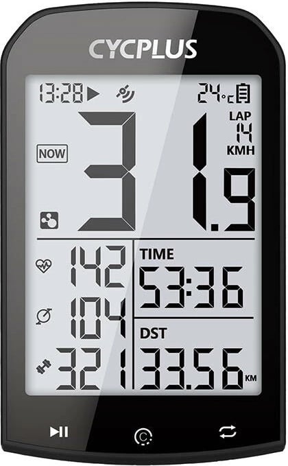 Kompjuter biçiklete GPS Cycplus M1, 2.9" LCD, Bluetooth 5.0, IPX6, i zi