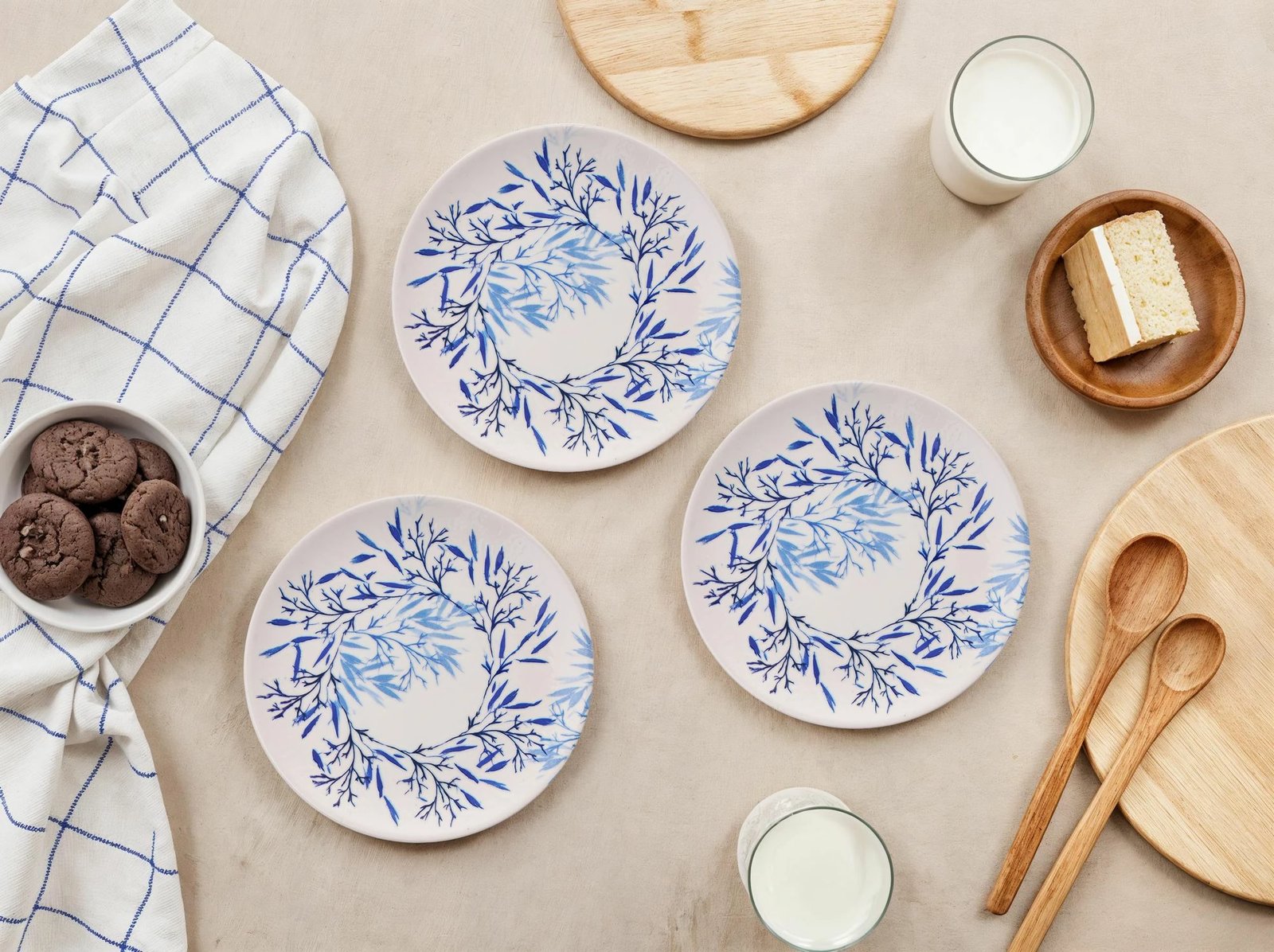 Set pjatash ëmbëlsirash (6 copë), Hermia Concept, Blue Ivy