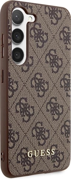 Mbështjellës Guess 4G Metal Gold Logo për Samsung Galaxy S24+, kafe Mbështjellës Guess 4G Metal Gold Logo për Samsung Galaxy S24+, kafe
