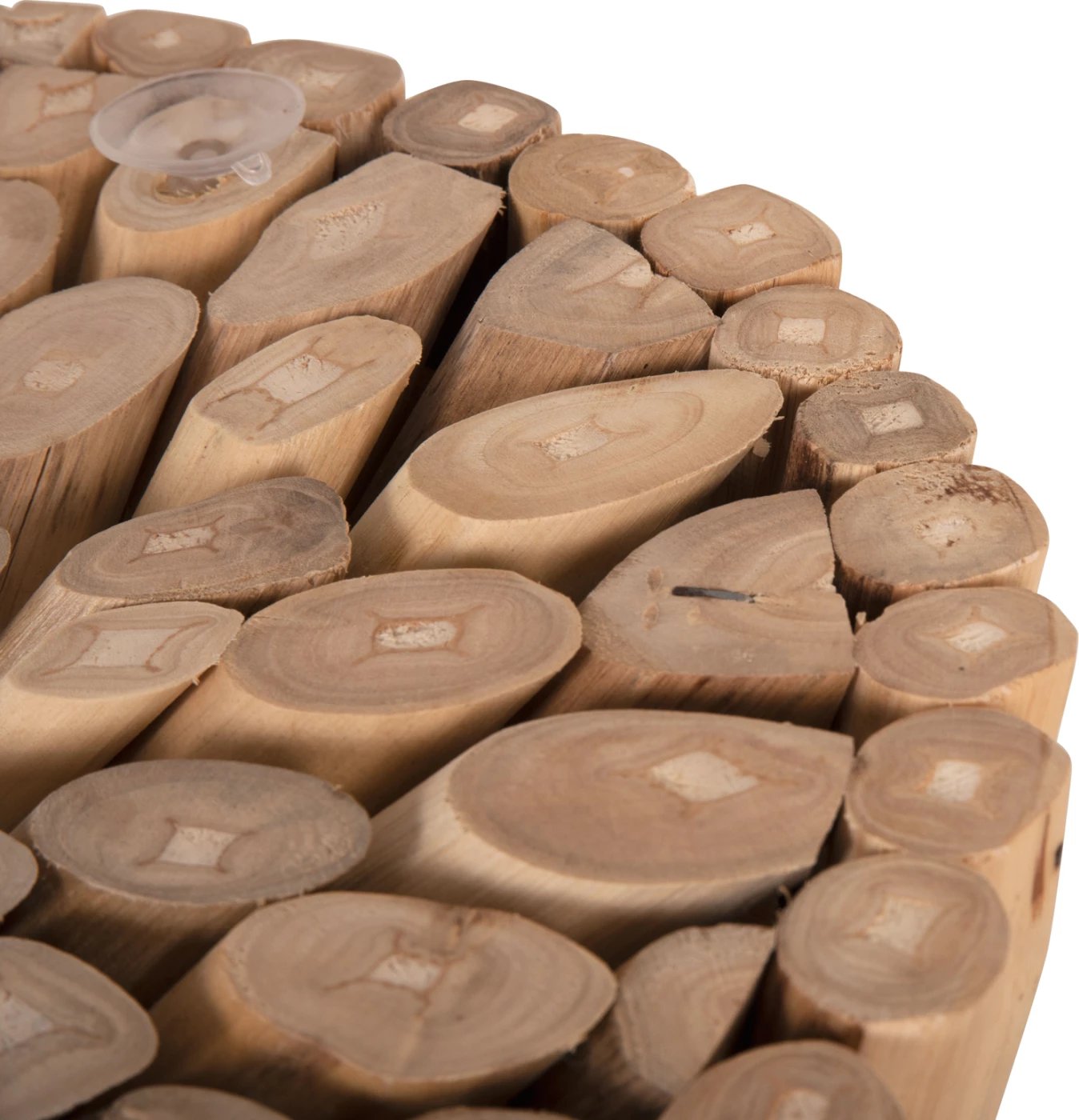 Tavolinë anësore e rrumbullakët COOTER, degë teak, natyrale, Φ37x50Hcm